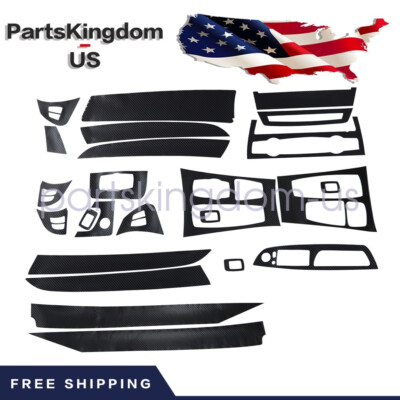 Carbon Fiber Pattern Interior Trim Set Decal Sticker For 2008-2014 BMW X5 X6