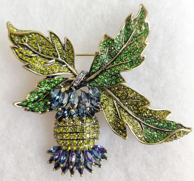 HEIDI DAUS Thistle Twit Crystal Accented Pin BEAUTIFUL RET 150 eBay