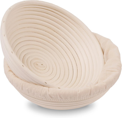 - Banneton Bread Proofing Basket 2 Set 9'' round Sourdough Bread Baskets Bowls