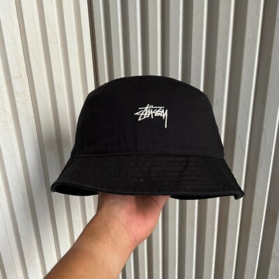 【STUSSY】BUCKET HAT STOCK BRAND NEW STUSSY STOCK BUCKET HAT BLACK - S/M | eBay