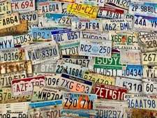 Bulk Lot of 100 Roadkill Condition License Plates From At Least 30 States