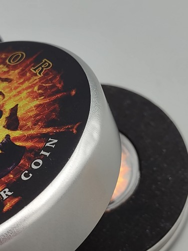 2021 Dark Side Liberator 1oz Silver Coin Limited Edition 3D Skull Fire Explosion - Picture 4 of 5