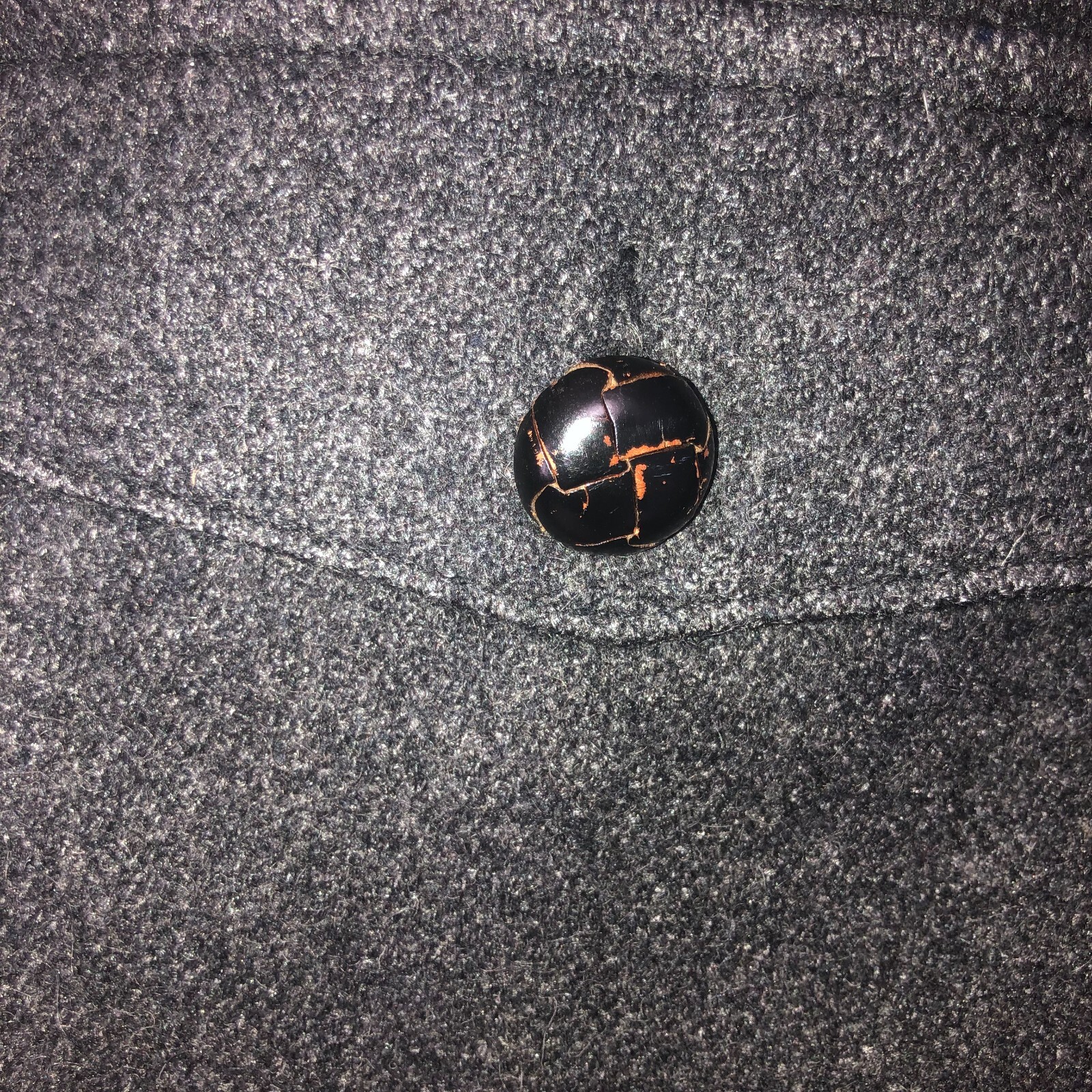 FILA Giacca uomo vintage Adams Row Med grigia lana colletto pelle zip intera foderata USA