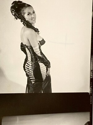Busty Leggy BURLESQUE DANCER Stripper VINTAGE PHOTO 8x10 contact sheet 1960 s