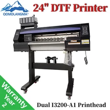 US Stock 24in DTF Printer With Dual I3200-A1 Printheads Direct to Film Printer