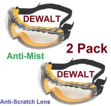 2 x DEWALT Concealer Premium Safety Goggles Anti Scratch Lens Goggles Anti Mist 