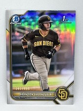 2022 Bowman Brandon Valenzuela 1st Chrome Refractor /499 Padres BCP-28