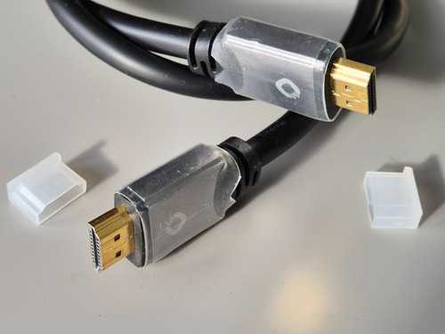 0,8m HDMI Kabel 4k Full HDTV 3D Heim TV PS4 PS3 HDR CEC Ethernet PC vergoldet - Bild 2 von 2