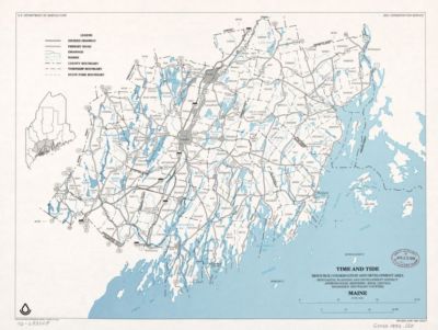 18'' x 24'' 1991 Map Of Time & Tide Resource Conservation & Development Area
