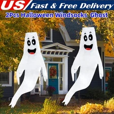 43" Halloween Windsocks Hanging Ghost Outdoor Flag Wind Socks Home Yard  Decor
