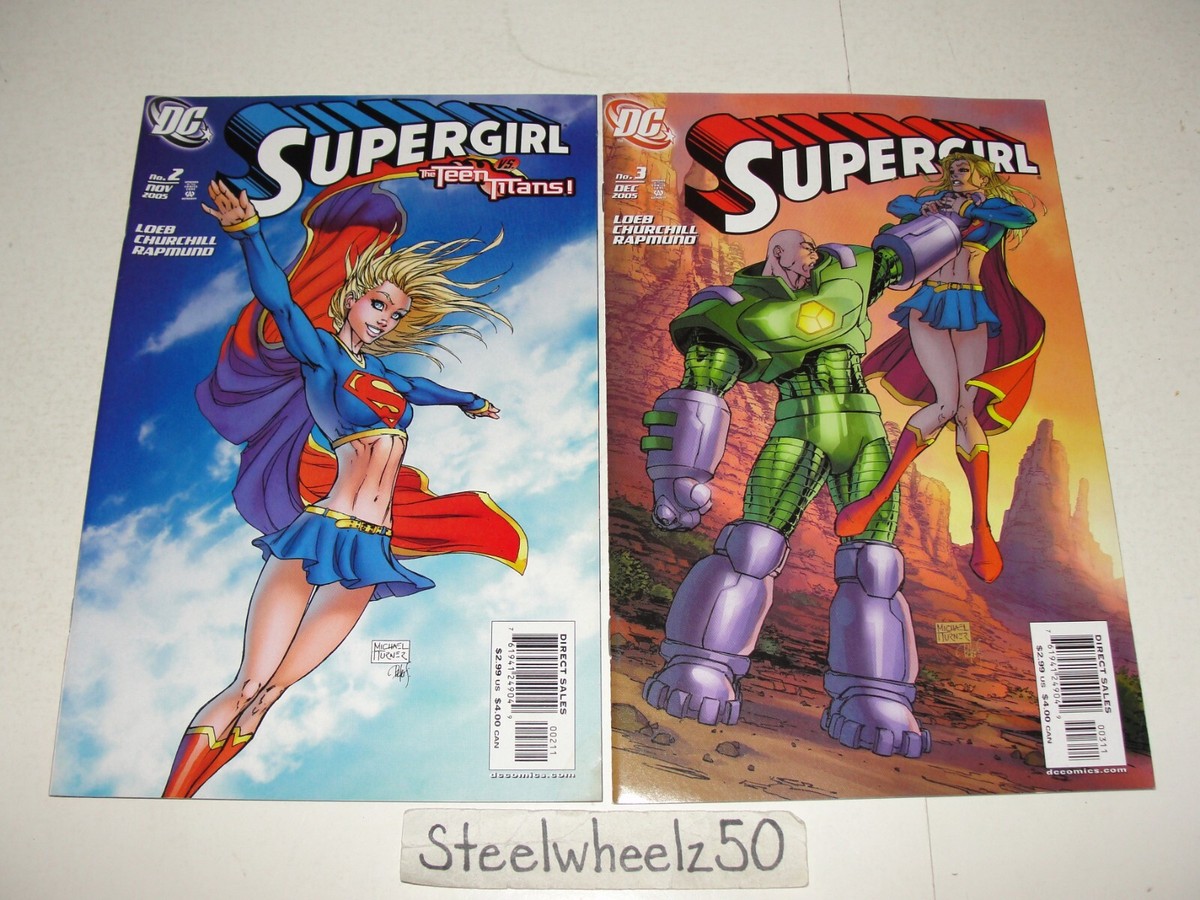 Supergirl #1 Michael Turner Sketch Variant 2 & 3 Comic Lot DC 2005
