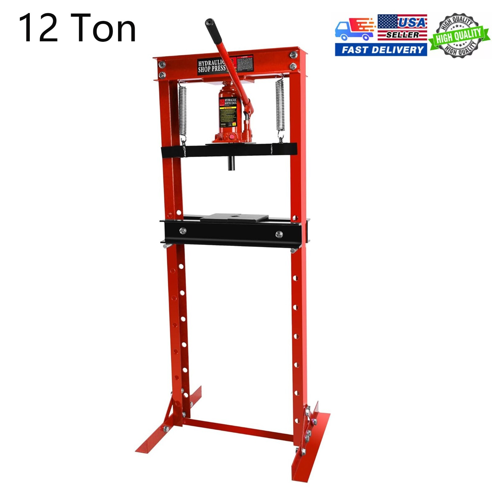26000LBS Hydraulic Shop Press With Press Plate H-Frame Benchtop Press Stand USA