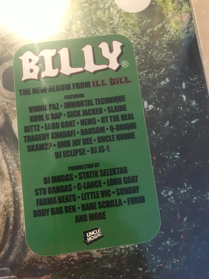 Ill Bill Billy 2xLP White vinyl La Coka Nostra Immortal Technique Slaine Nems - Image 2 of 4