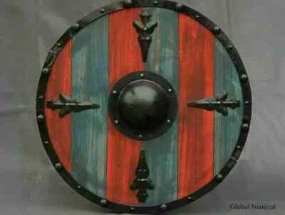 Medieval Wooden Shield 24'' Heavy Shield Handmade Battle Ready Viking Shield