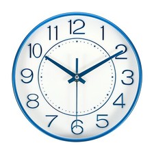 8 Wall Clock Battery Operated Silent Non-Tick...