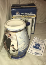MILLER BEER STEIN MUG VTG 2001 NORMAN ROCKWELL BOTTOM OF THE SIXTH BRAX LTD NIB