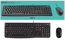 Logitech MK120 Wired USB Keyboard Mouse Desktop Combo Set