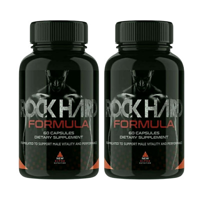 2-Pack Rock Hard Formula Pills, Rock Hard Formula Male Support - 120 Capsules