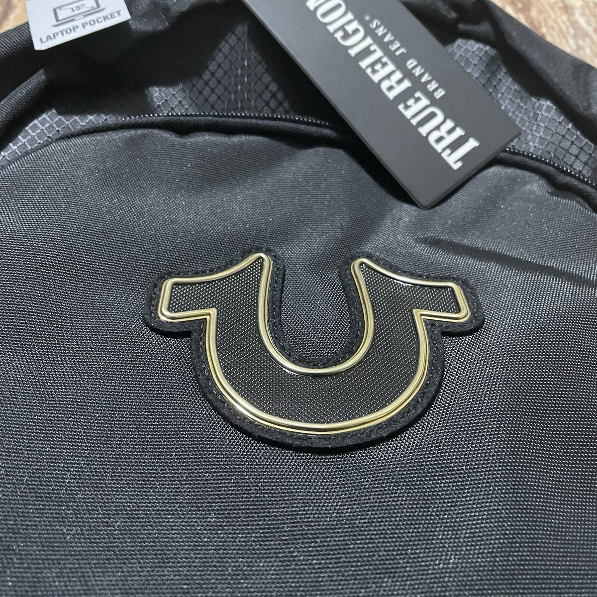 True Religion Backpack Black 17” Horseshoe Logo | eBay