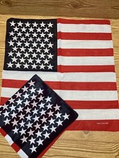 American Flag Bandanas New 20  x21  2pieces Patriotic Decor Headwear