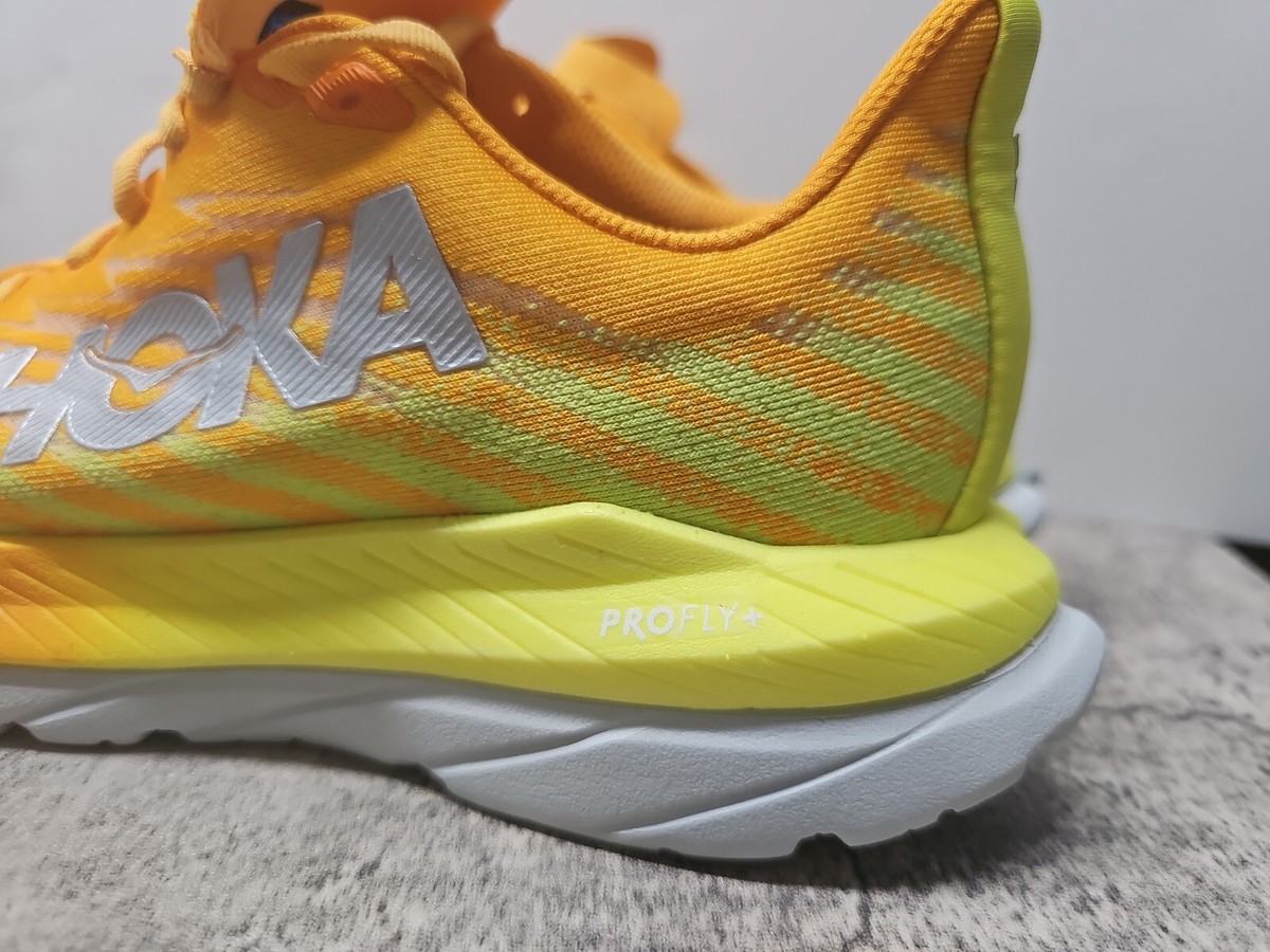HOKA One One Mach 5 Running Profly Shoes - Mens 8D Orange  display picture 3