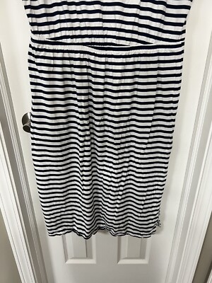 h&m striped midi dress Women's Black/Striped Hole-knit midi dress