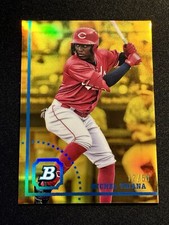 2022 Bowman Heritage - Chrome Gold Refractor Michel Triana /50 #BHPC-100 Reds