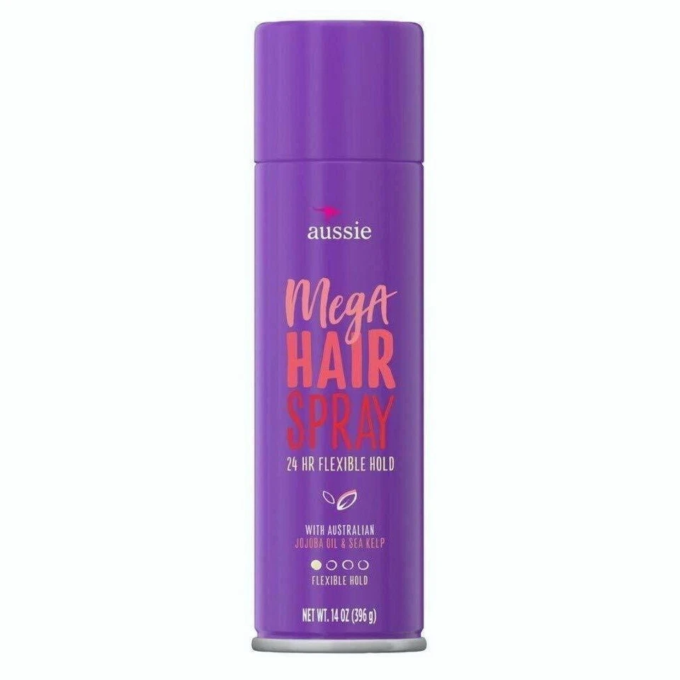 Aussie Hairspray Mega 14 Ounce 24 Hour Flexible Hold (2 Pack) - Image 2 of 4