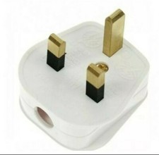 13 AMP UK 3 PIN FUSED WHITE MAINS PLASTIC PLUG 13A PACK SOCKET