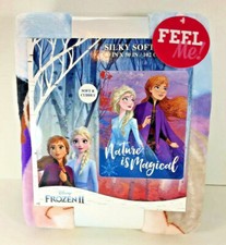 NEW Disney FROZEN 2 II ELSA ANNA Silky Soft THROW BLANKET Nature Magical Gift