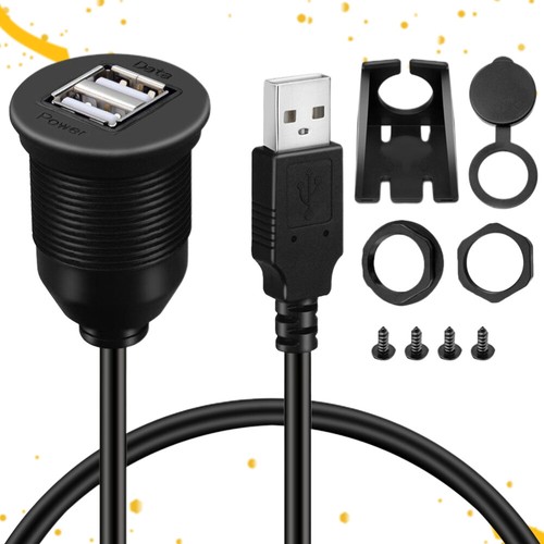 Wasserdichtes Datenkabel Dual-USB-Autoladegerät Mit 2 Anschlüssen - 第 1/12 張圖片