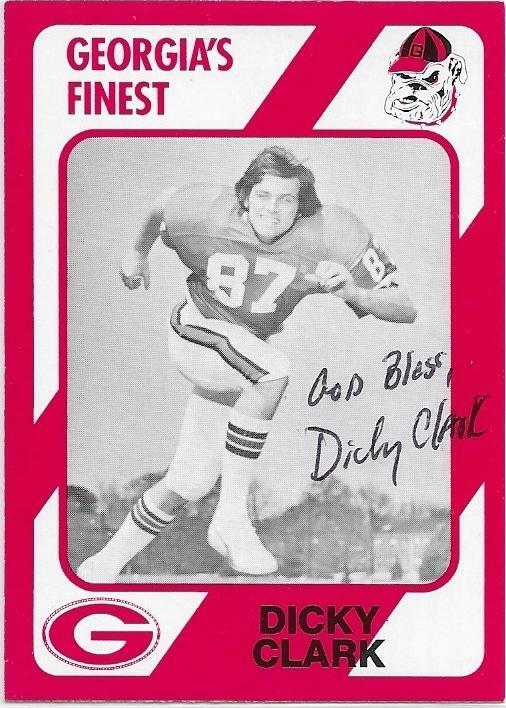 DICKY CLARK Autographed Signed 1989 Football card UGA Georgia