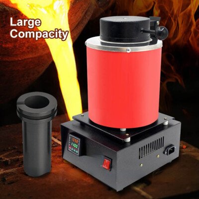 Digital Metal Melting Furnace Smelter Kiln Refining Gold Aluminum 1KG2KG3KG