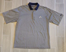 Vintage Slazenger Golf Polo Shirt Colorful Abstract Print Large "The Golf Club"