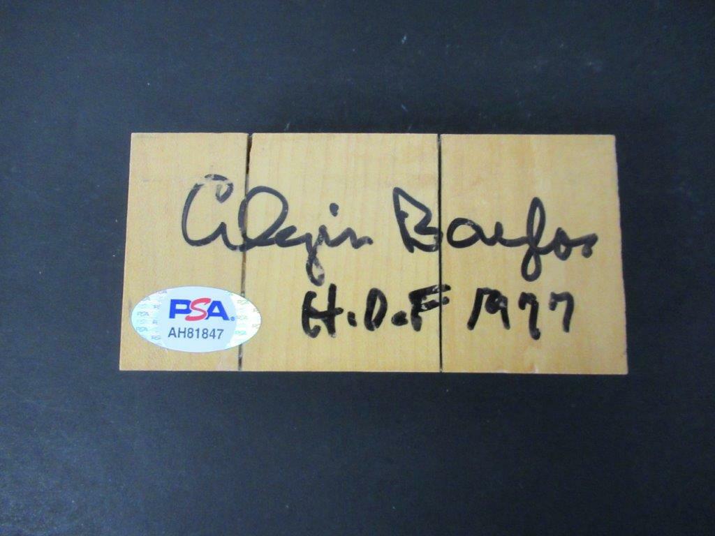 Elgin Baylor Autographed Signed Hardwood Floor Piece Autograph Auto PSA/DNA AH81847 