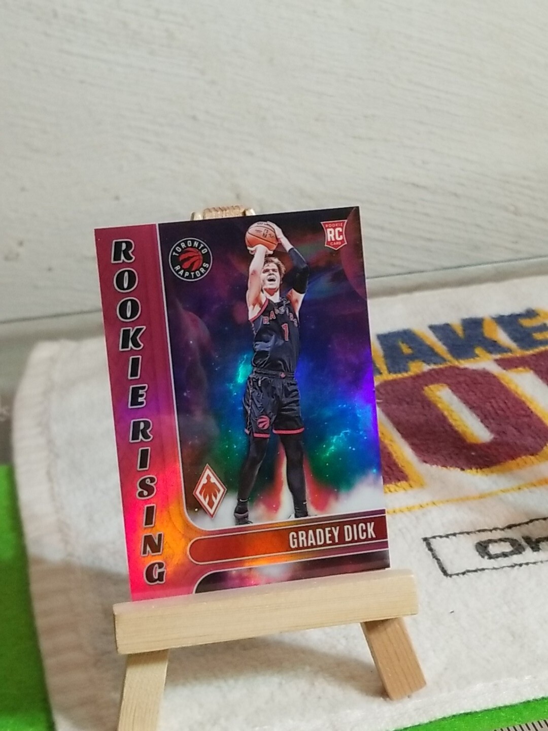 Gradey Dick RC 2023-24 Panini Phoenix Rookie Rising Pink Prizm SP/99 #3 Raptors