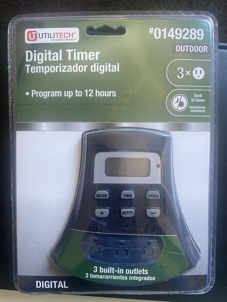 Utilitech outdoor timer deals