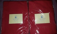 New Pottery Barn Kids 2 PANELS Red SAILCLOTH Pole Pocket 44x 44 w Curtain