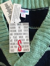 Lularoe Lucille Cable Sweater Small Blue Mint Green New NWT Cardigan   NWT Cozy