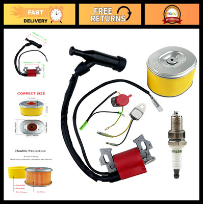 Ignition Coil Assembly for Honda GX120 GX160 GX200, Air Filter, Spark Plug & Kil