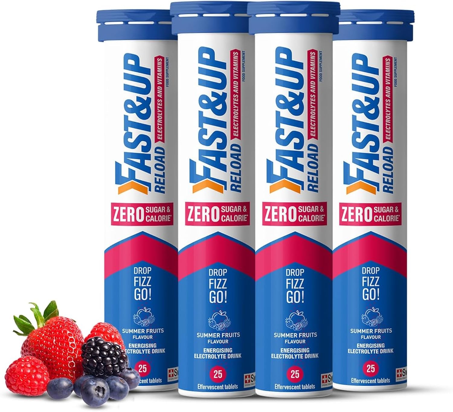 Fast&Up Reload Zero Electrolyte Tablets Summer Fruits 100 Effervescent - Image 2