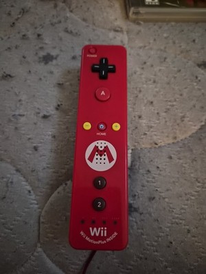Nintendo Wii Motion Plus Remote Wiimote Controller OEM Mario Limited Edition Red