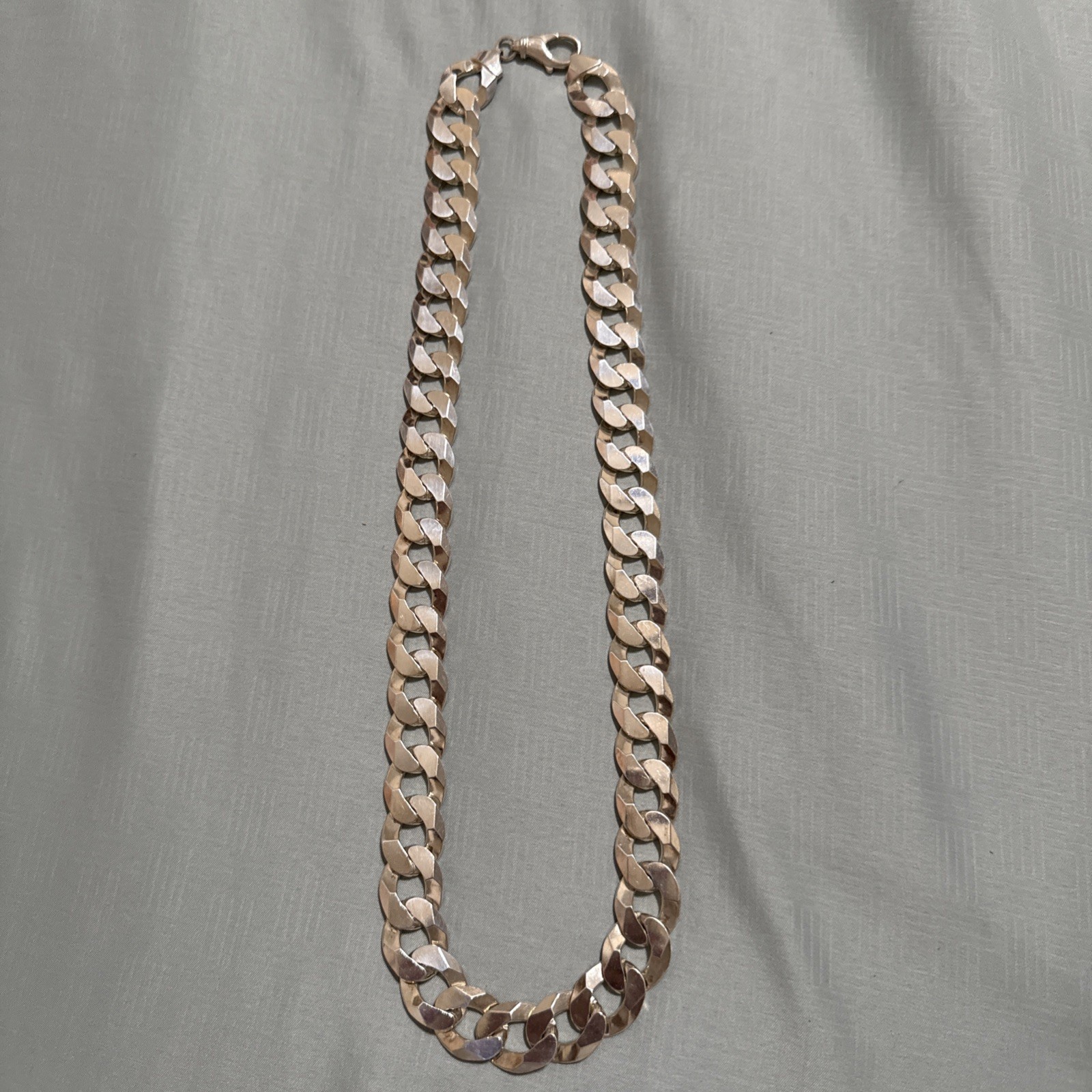 Sterling Silver Cuban Chain Solid Necklace New 26 Inches 17 MM 188 Grams