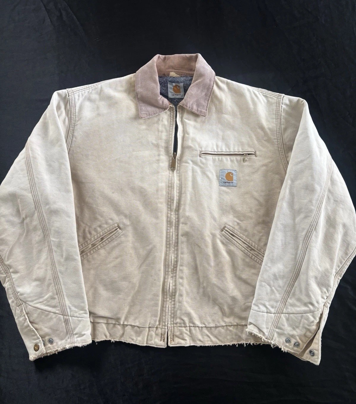 Carhartt Detroit Vintage Blanket Lined Jacket Sun Faded,USA Made,Size XL