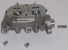 Aluminum 1-1/8" Bore Dual Reservoir Silver Top Bail Master Cylinder Light Racing