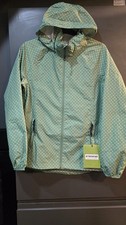 girls 13-14-15 years XS Polka Dot Waterproof Wind light pack it Rain Jacket coat
