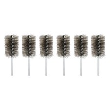 6pcs Pipe Cleaners Brush Set 2.36 Inch Stainless Steel Bristles for Tube, Silver