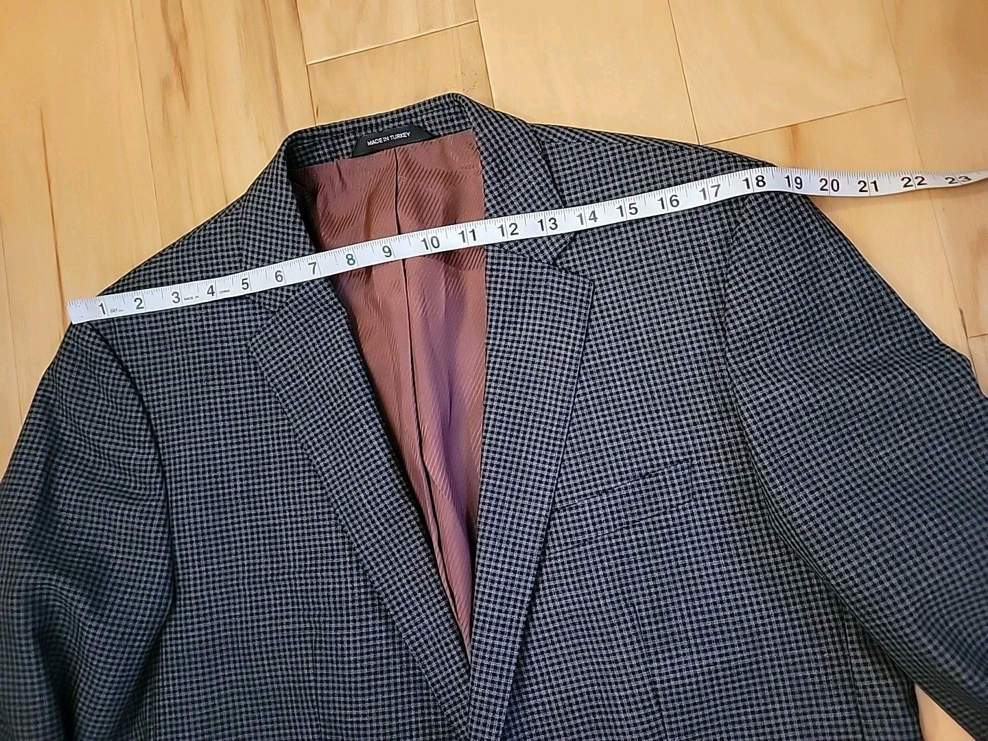 Hugo Boss James 2 Schurwolle Virgin Wool Plaid Blazer Mens Sz 42L Gray Black thumbnail 18