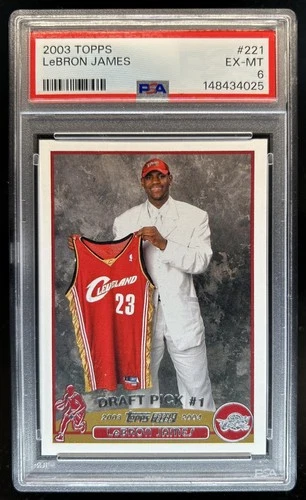 2003-04 Topps LeBron James Rookie RC #221 Cavaliers PSA 6