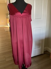 Vintage Vanity Fair Coloratura Line Satin Trim V-Neck Nightgown Large